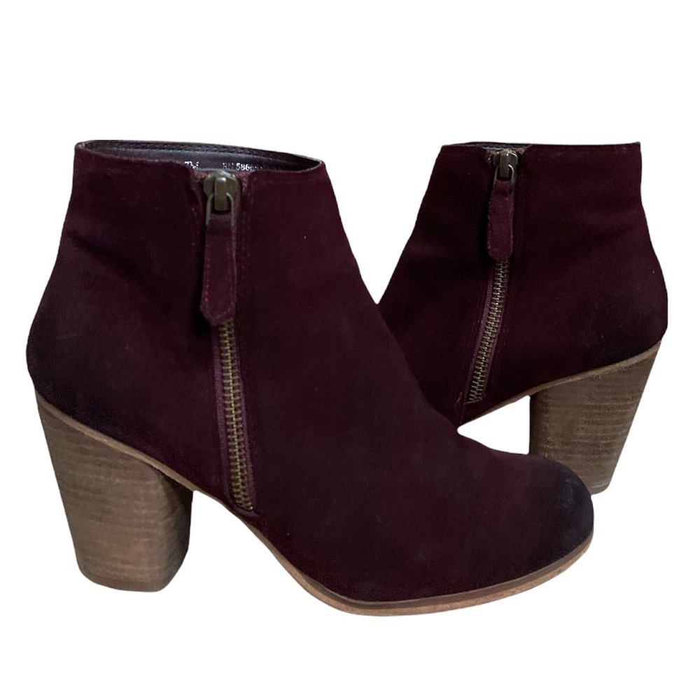 BP Trolley Ankle bootie wine suede leather 7